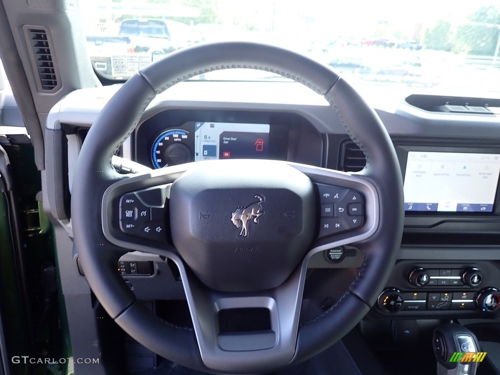 2023 Ford Bronco Big Bend 4X4 2-Door Dark Space Gray Steering Wheel Photo #146551778