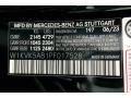 197: Obsidian Black Metallic 2023 Mercedes-Benz SL AMG 43 Roadster Color Code