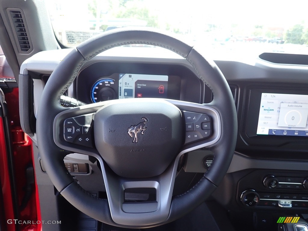 2023 Ford Bronco Big Bend 4X4 4-Door Dark Space Gray Steering Wheel Photo #146552137