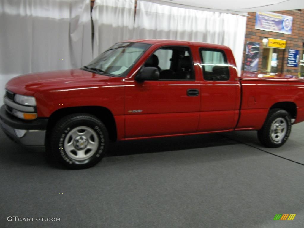 2001 Silverado 1500 Extended Cab - Victory Red / Graphite photo #6