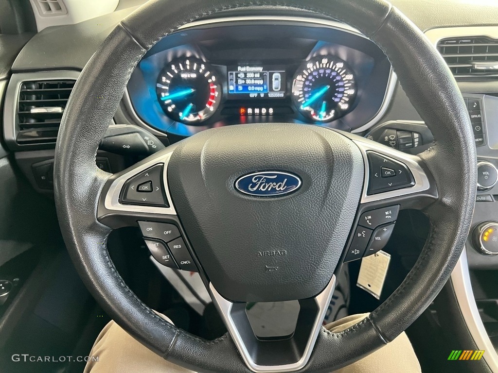 2016 Ford Fusion SE Charcoal Black Steering Wheel Photo #146555681