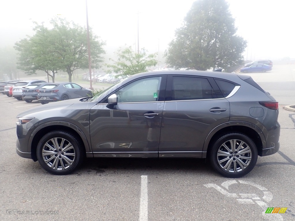 2024 CX-5 Turbo Signature AWD - Machine Gray Metallic / Caturra Brown photo #6