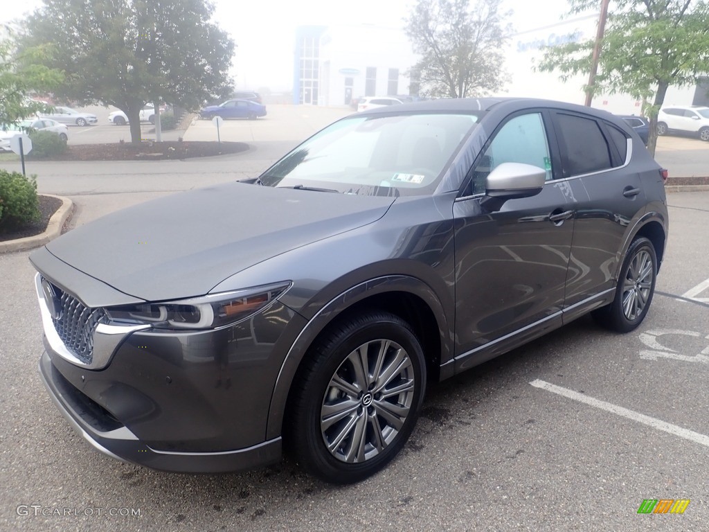 2024 CX-5 Turbo Signature AWD - Machine Gray Metallic / Caturra Brown photo #7