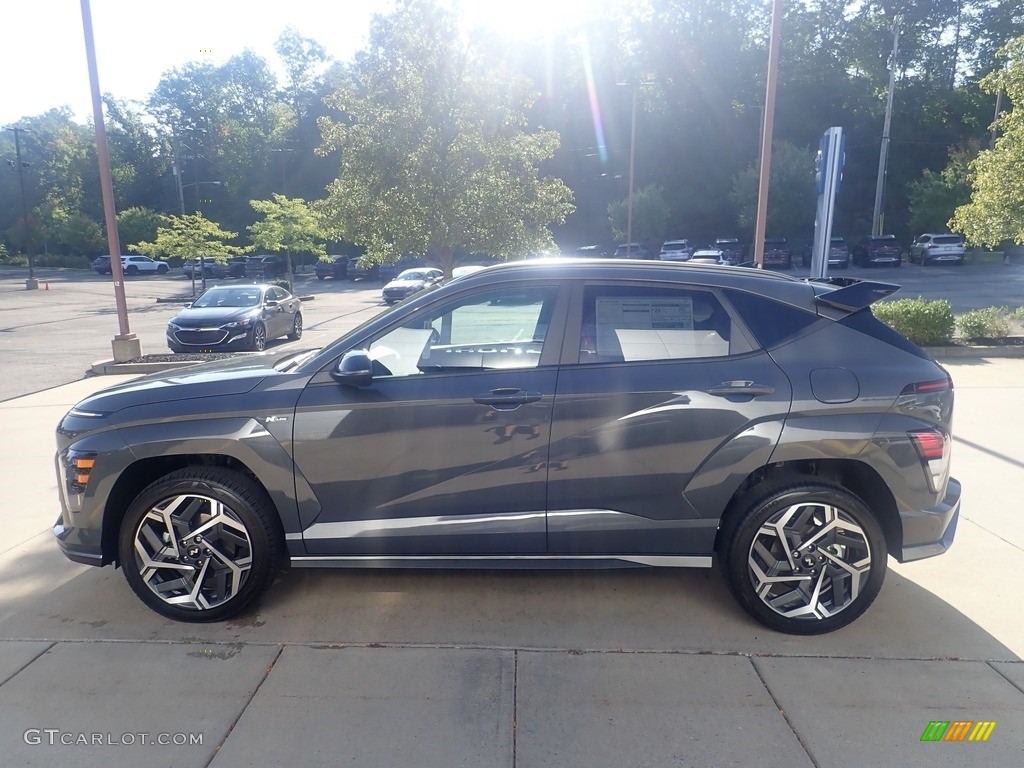 Ecotronic Gray Pearl 2024 Hyundai Kona N Line AWD Exterior Photo #146556098