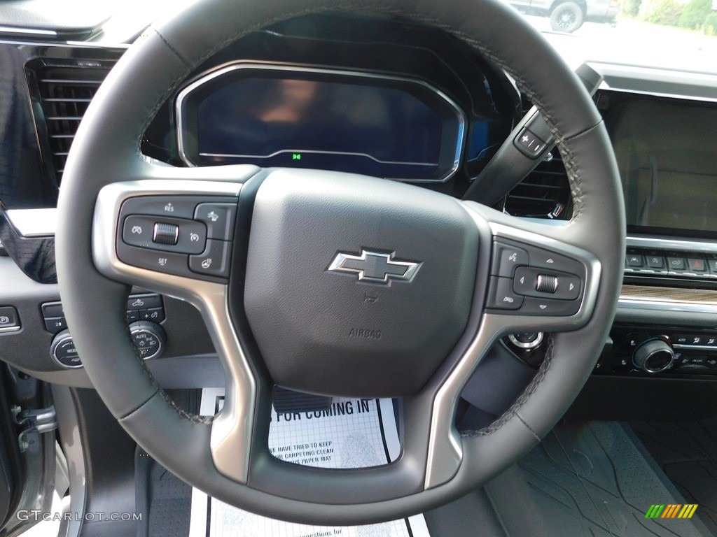 2024 Chevrolet Silverado 1500 RST Crew Cab 4x4 Jet Black Steering Wheel Photo #146556482