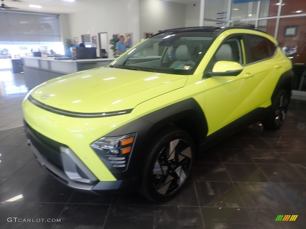 Neoteric Yellow 2024 Hyundai Kona Limited AWD Exterior Photo 146556494