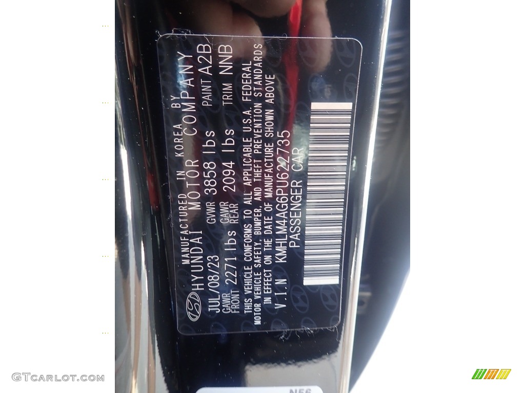 2023 Elantra SEL - Onyx Black / Black photo #18