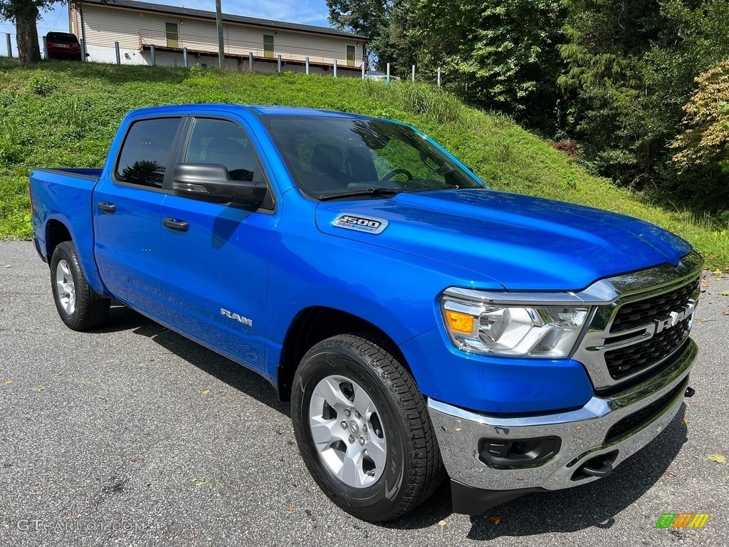 Hydro Blue Pearl 2024 Ram 1500 Big Horn Crew Cab 4x4 Exterior Photo #146557127