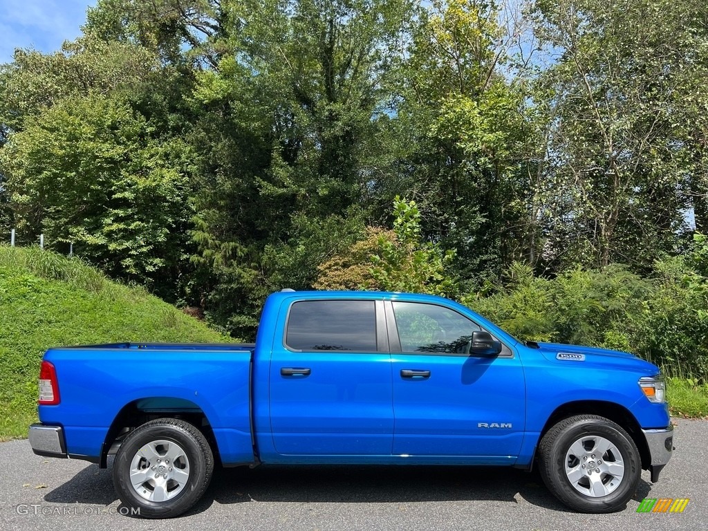 Hydro Blue Pearl 2024 Ram 1500 Big Horn Crew Cab 4x4 Exterior Photo #146557181