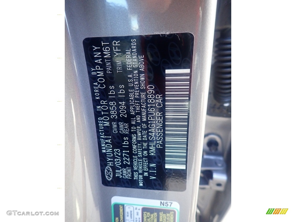2023 Elantra SEL - Fluid Metal / Medium Gray photo #18