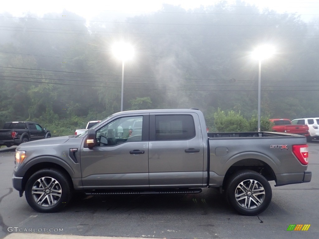 2022 F150 STX SuperCrew 4x4 - Carbonized Gray Metallic / Black photo #6