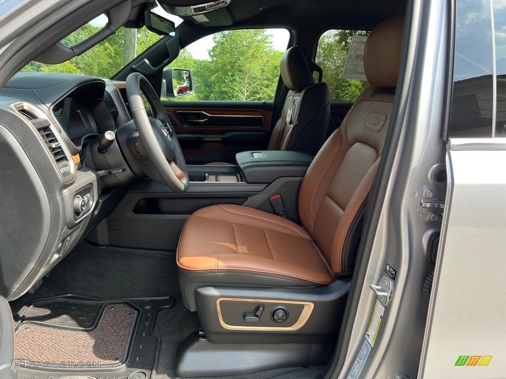 Black/New Saddle Interior 2023 Ram 1500 Long Horn Crew Cab 4x4 Photo #146558732