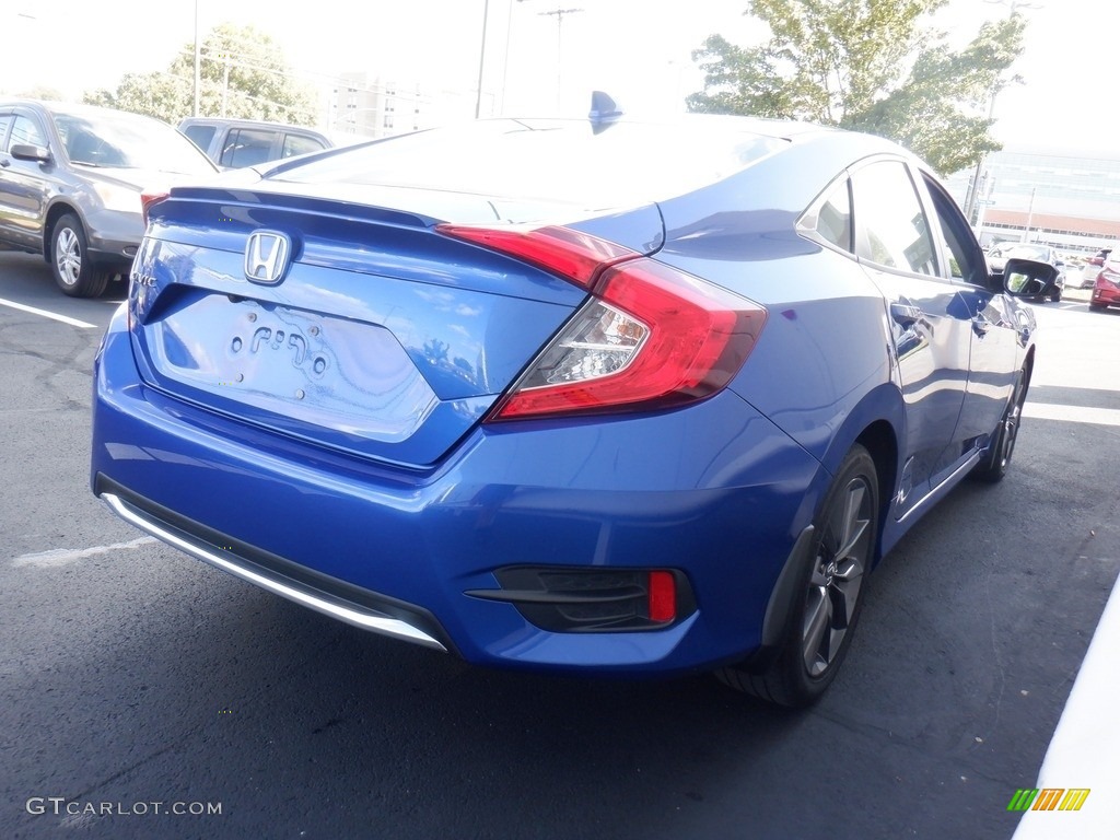 2020 Civic EX Sedan - Aegean Blue Metallic / Black photo #4