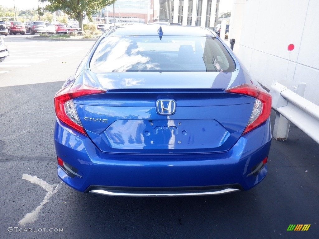 2020 Civic EX Sedan - Aegean Blue Metallic / Black photo #5