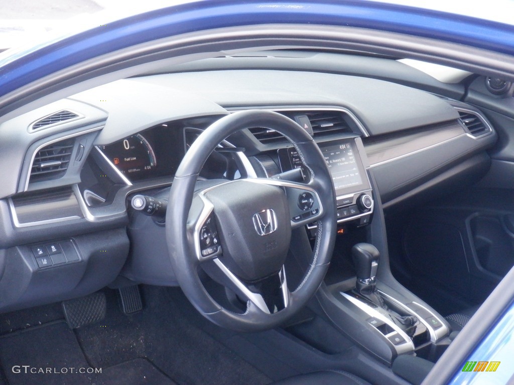 2020 Civic EX Sedan - Aegean Blue Metallic / Black photo #9