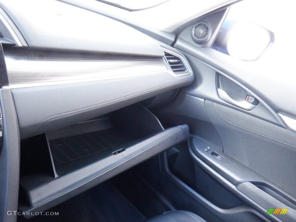 2020 Civic EX Sedan - Aegean Blue Metallic / Black photo #19
