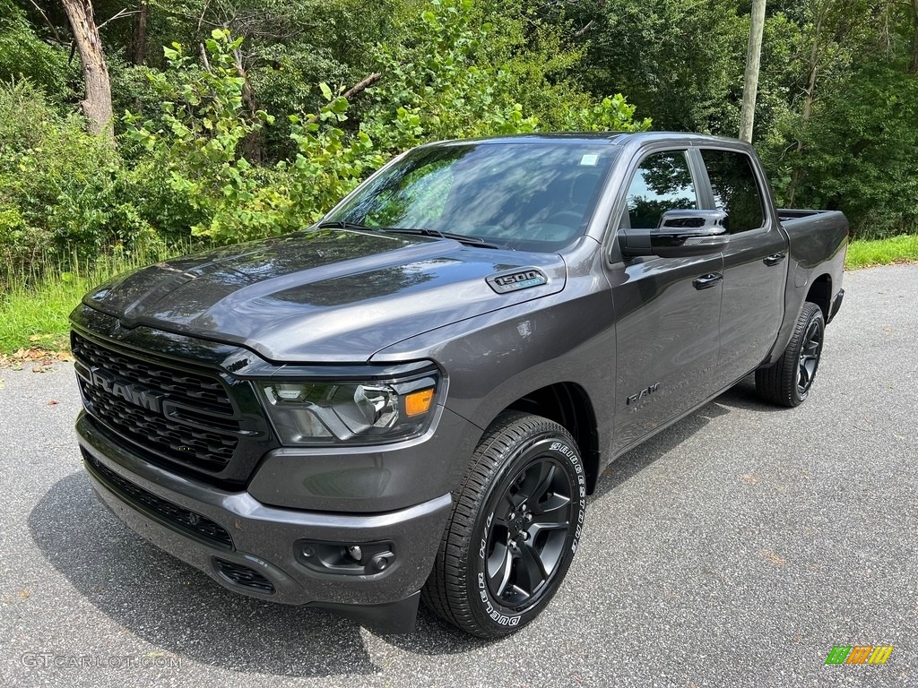 Granite Crystal Metallic 2024 Ram 1500 Big Horn Night Edition Crew Cab 4x4 Exterior Photo #146559815
