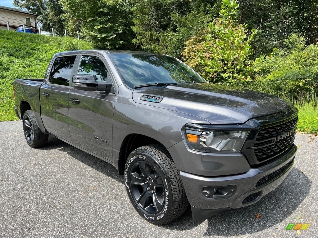 Granite Crystal Metallic 2024 Ram 1500 Big Horn Night Edition Crew Cab 4x4 Exterior Photo #146559839