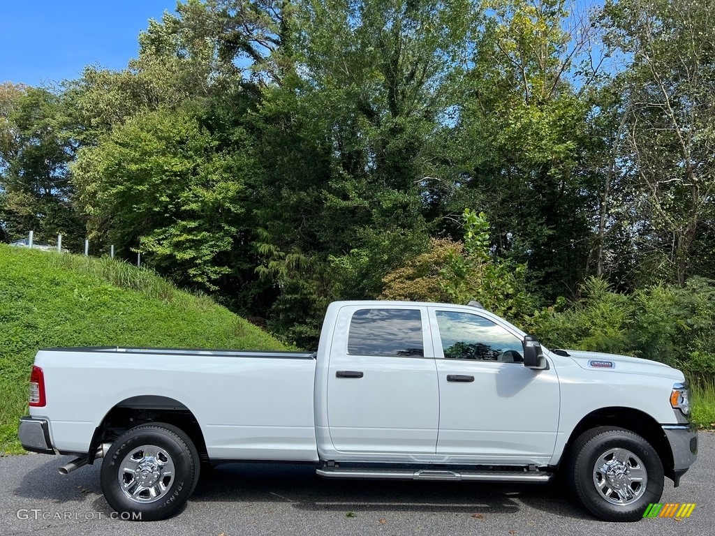 Bright White 2024 Ram 3500 Tradesman Crew Cab 4x4 Exterior Photo #146560508
