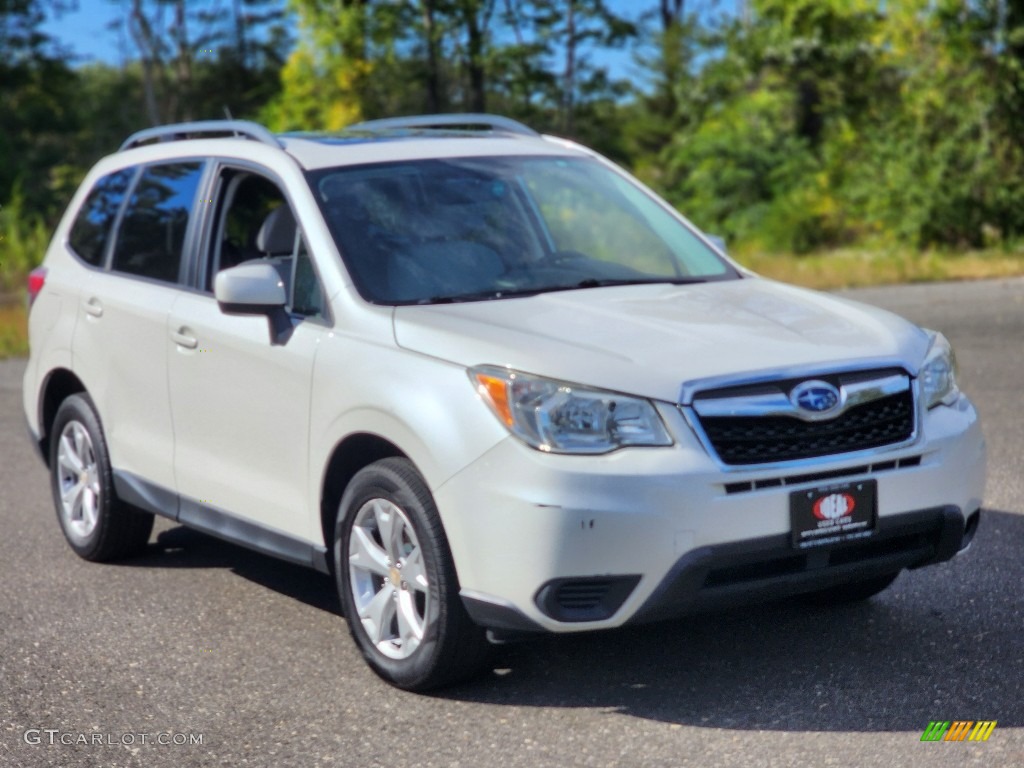 2014 Forester 2.5i Premium - Satin White Pearl / Platinum photo #2