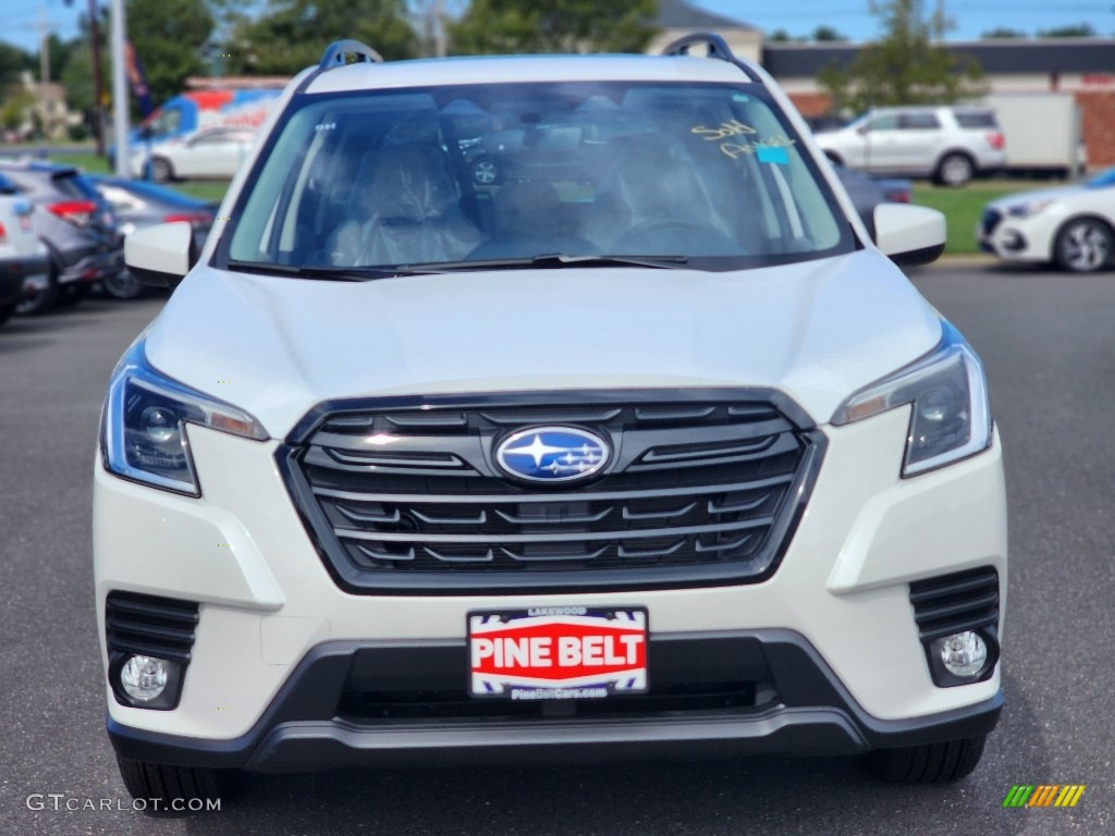 2023 Forester Premium - Crystal White Pearl / Gray photo #2