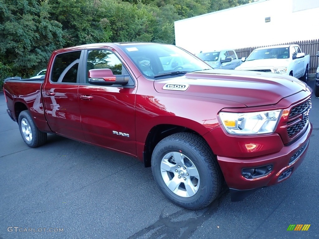 Delmonico Red Pearl 2024 Ram 1500 Big Horn Crew Cab 4x4 Exterior Photo #146562636