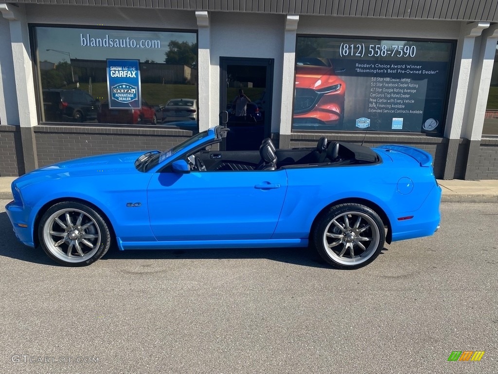 2014 Mustang GT Premium Convertible - Grabber Blue / Charcoal Black photo #9