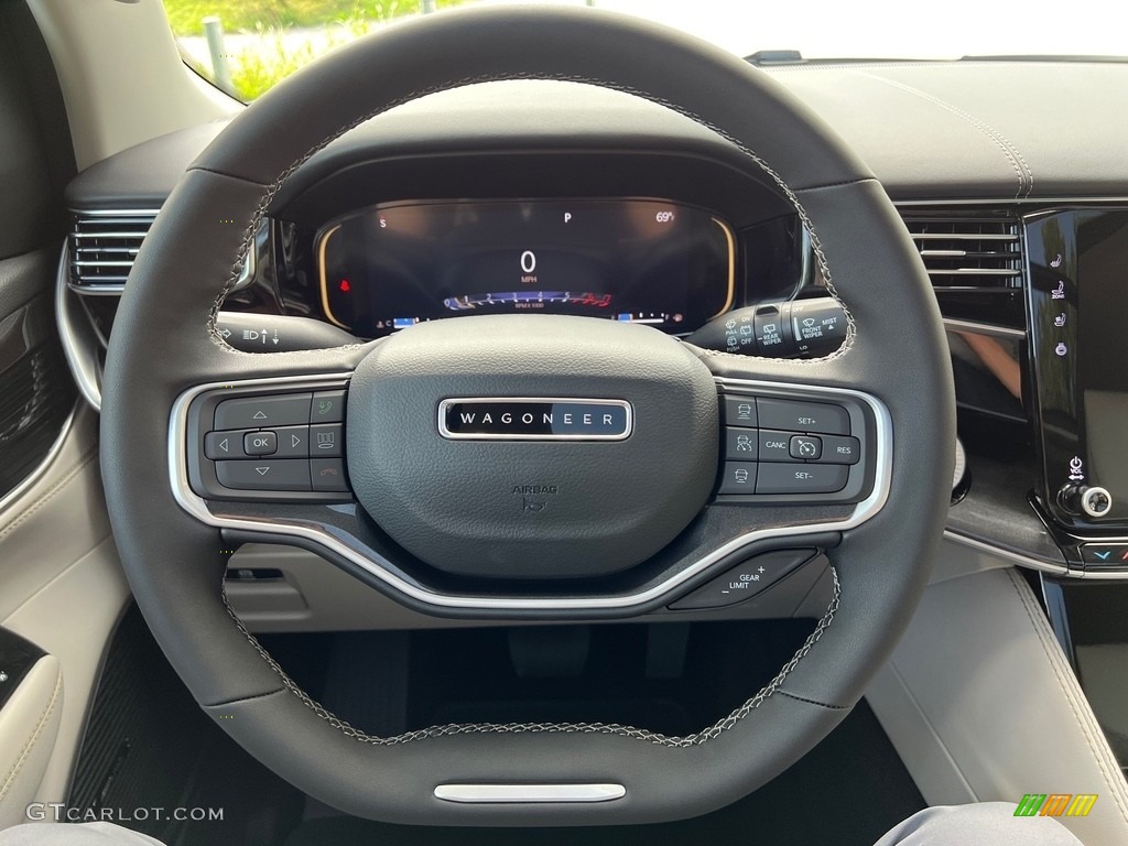 2023 Jeep Wagoneer L Base 4x4 Sea Salt/Black Steering Wheel Photo #146564922