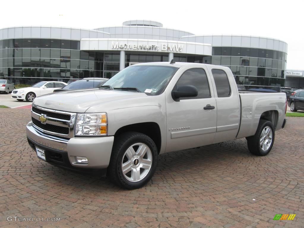 2007 Silverado 1500 Extended Cab - Silver Birch Metallic / Dark Charcoal photo #1