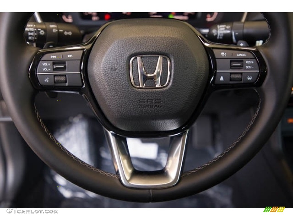 2024 Honda Civic Touring Sedan Black Steering Wheel Photo #146565075