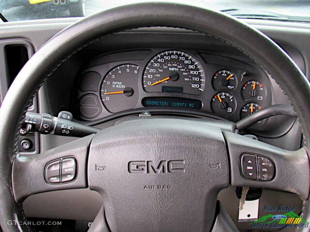 2005 GMC Yukon XL SLT Pewter/Dark Pewter Steering Wheel Photo #146565917