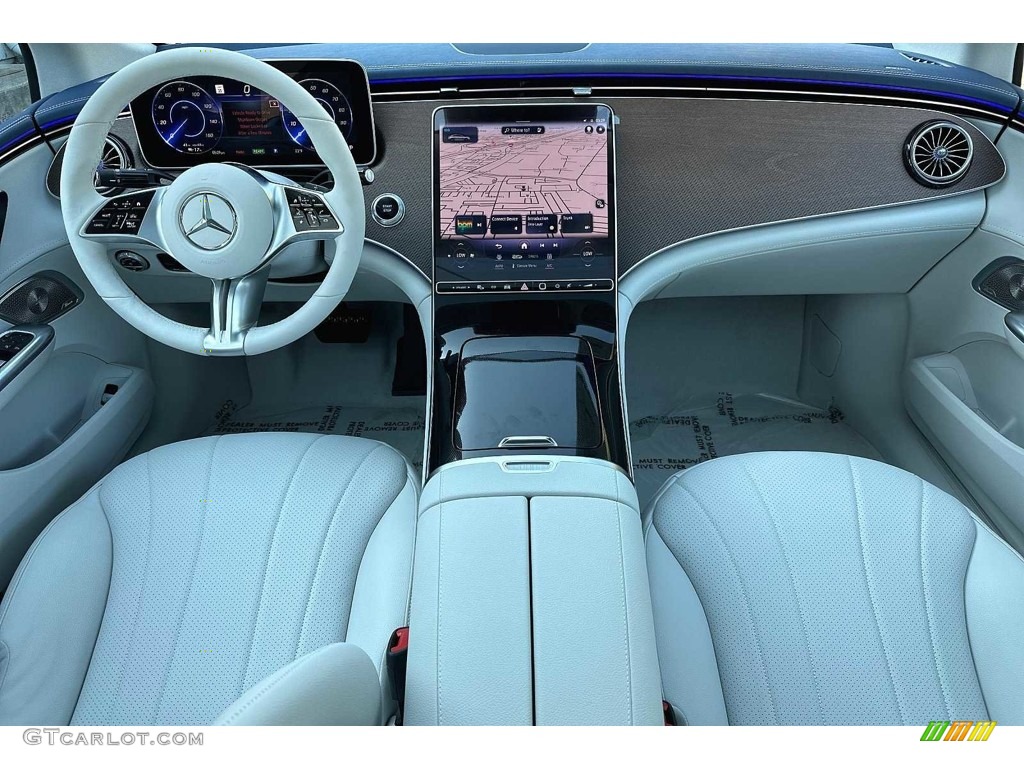 2023 Mercedes-Benz EQE 350+ 4Matic Sedan Neva Gray/Biscaya Blue Dashboard Photo #146566924