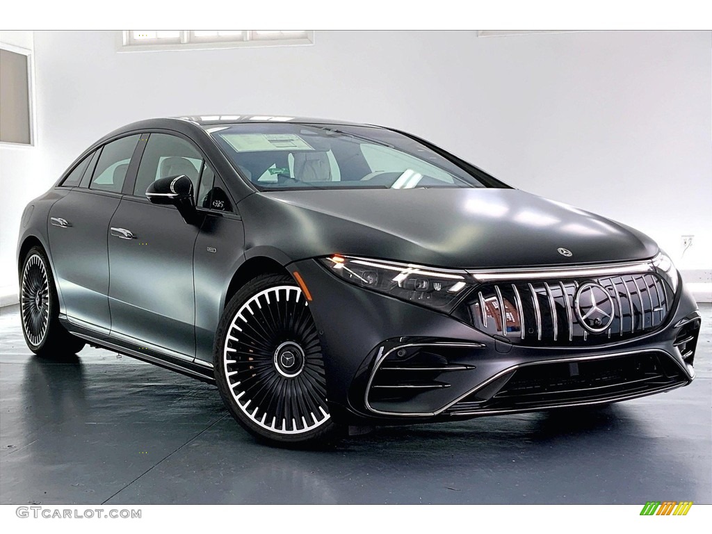 Night Black Magno (Matte) 2023 Mercedes-Benz EQS AMG Sedan Exterior Photo #146566974