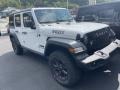 2020 Bright White Jeep Wrangler Unlimited Willys 4x4  photo #3