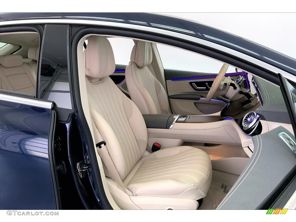 2022 EQS 580 4Matic Sedan - Twilight Blue Metallic / Macchiato Beige/Space Gray photo #6