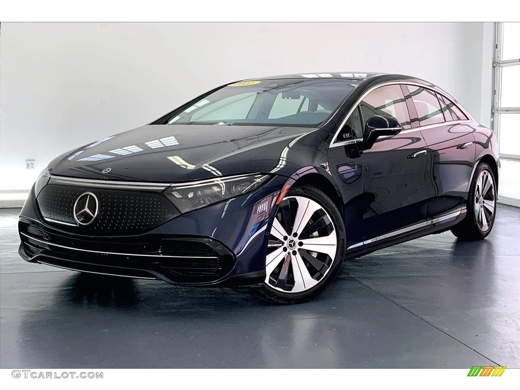 2022 EQS 580 4Matic Sedan - Twilight Blue Metallic / Macchiato Beige/Space Gray photo #11