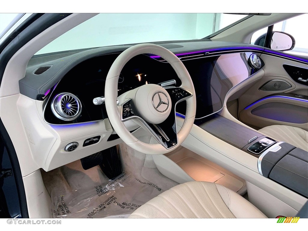 2022 EQS 580 4Matic Sedan - Twilight Blue Metallic / Macchiato Beige/Space Gray photo #13