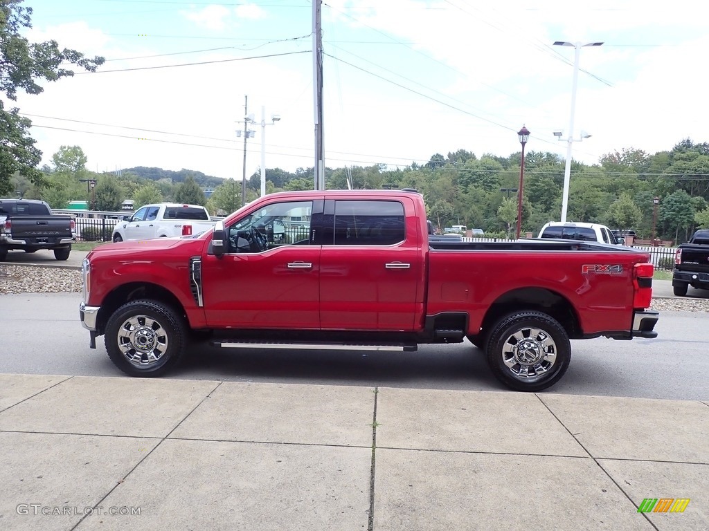 2023 F250 Super Duty Lariat Crew Cab 4x4 - Rapid Red Metallic / Medium Dark Slate photo #5