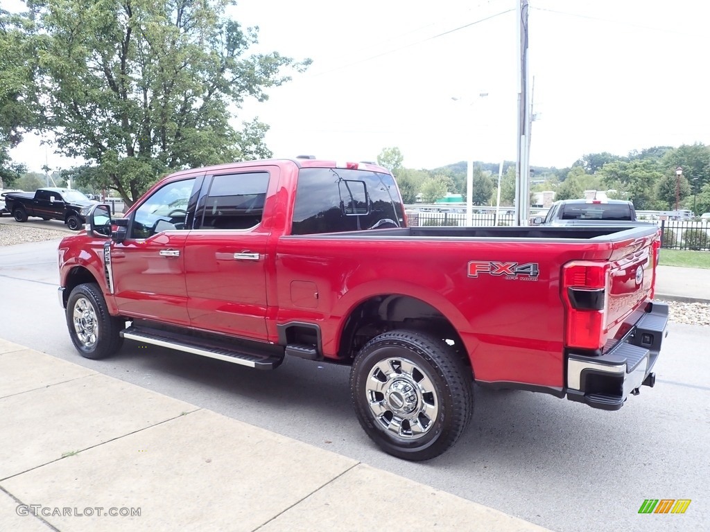2023 F250 Super Duty Lariat Crew Cab 4x4 - Rapid Red Metallic / Medium Dark Slate photo #6