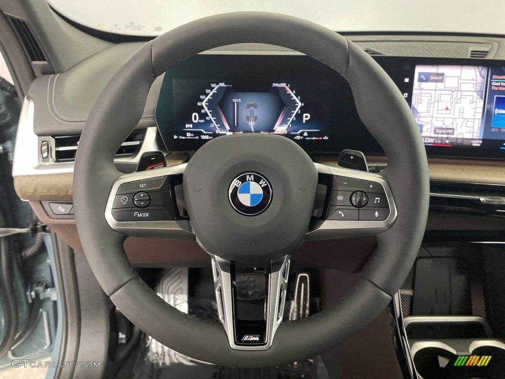 2023 BMW X1 xDrive28i Mocha Steering Wheel Photo #146569683