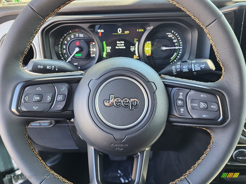 2024 Jeep Wrangler 4-Door Sport S 4xe Hybrid Black Steering Wheel Photo #146569780