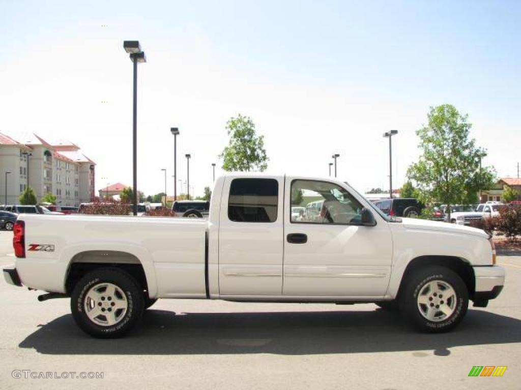 2006 Silverado 1500 LS Extended Cab 4x4 - Summit White / Dark Charcoal photo #4