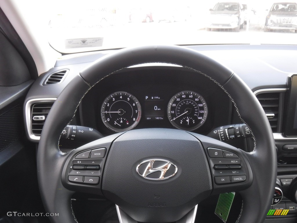 2022 Hyundai Venue SEL Black Steering Wheel Photo #146571295