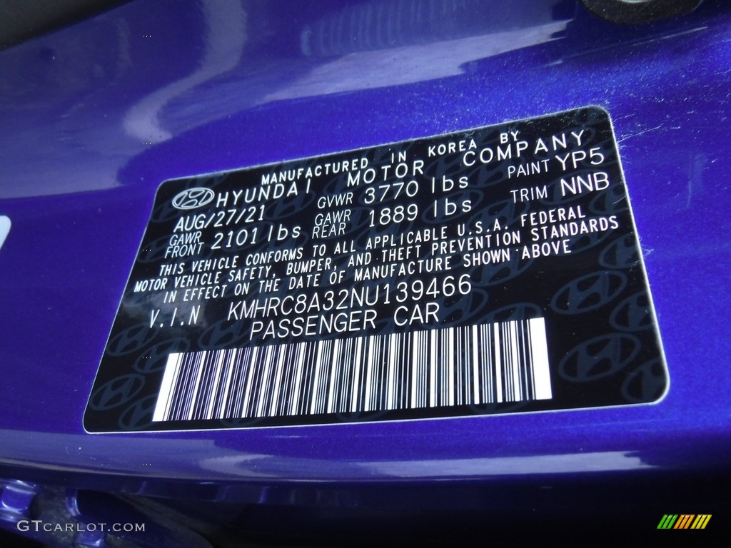 2022 Hyundai Venue SEL Color Code Photos