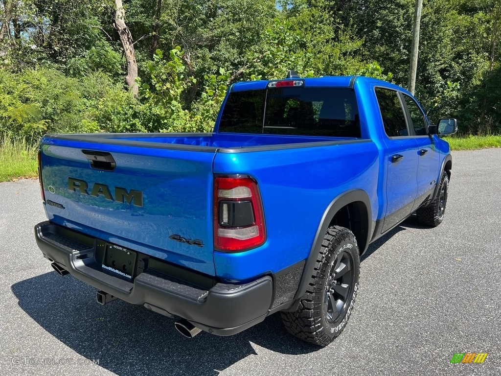 2024 1500 Rebel Night Edition Crew Cab 4x4 - Hydro Blue Pearl / Black photo #6