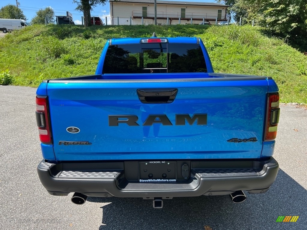 2024 1500 Rebel Night Edition Crew Cab 4x4 - Hydro Blue Pearl / Black photo #7