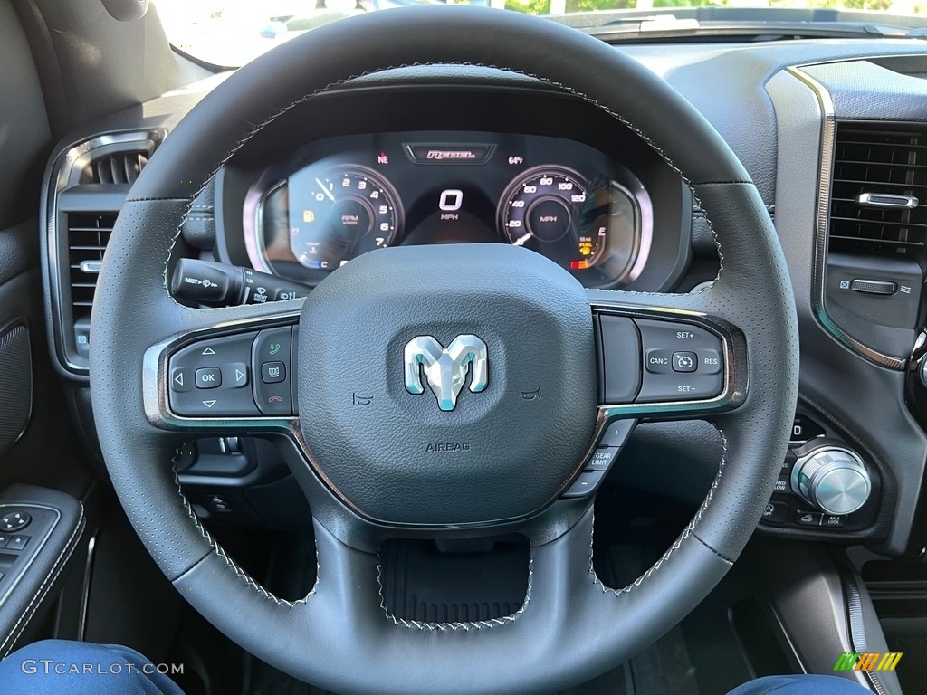 2024 1500 Rebel Night Edition Crew Cab 4x4 - Hydro Blue Pearl / Black photo #19