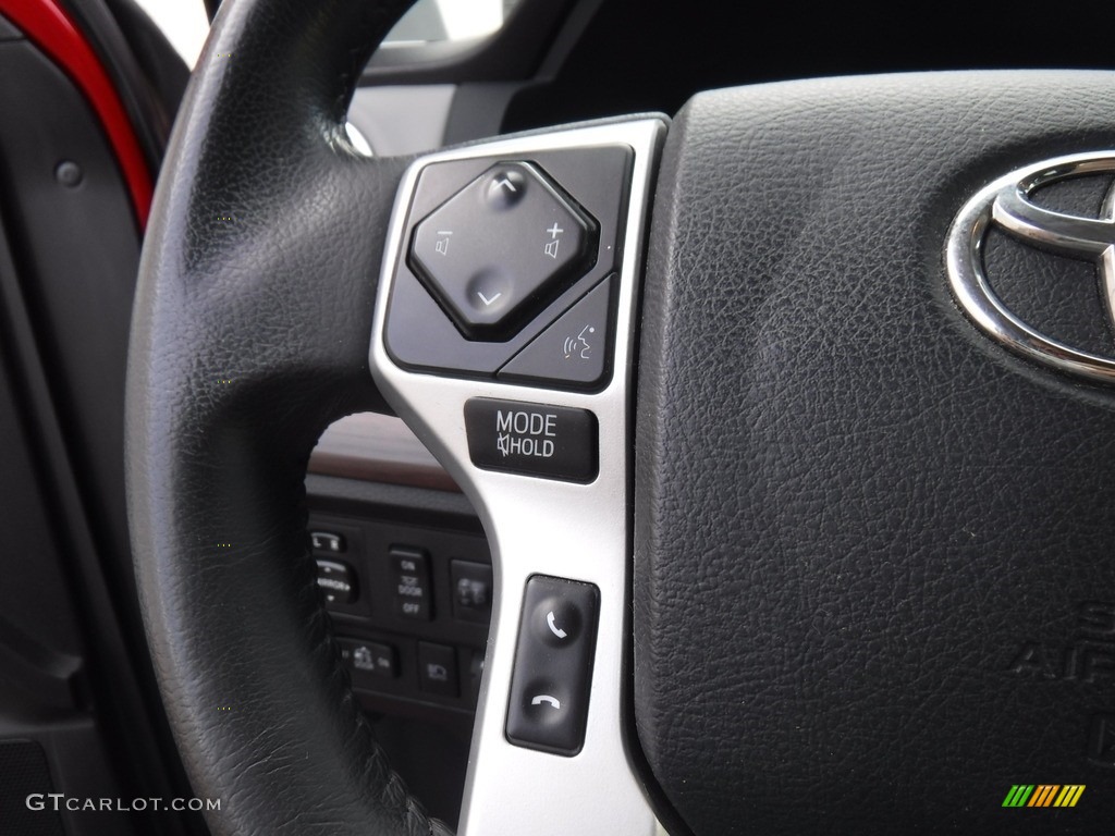 2018 Toyota Tundra Limited CrewMax 4x4 Black Steering Wheel Photo #146572515