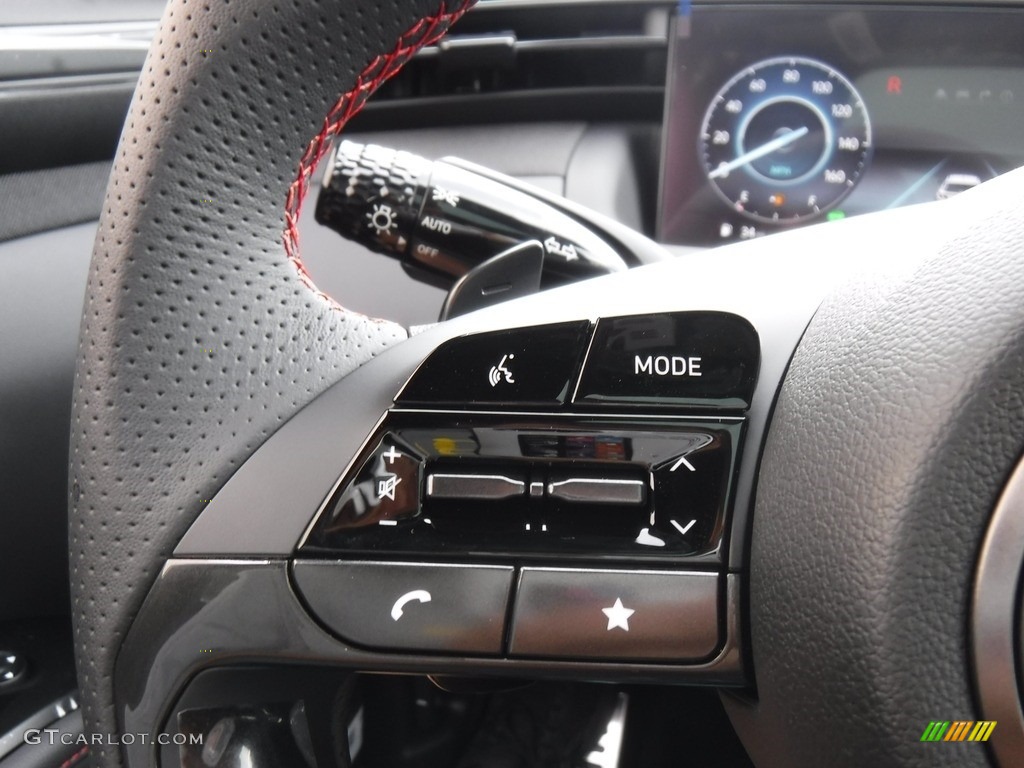 2024 Hyundai Tucson N-Line Hybrid AWD Black Steering Wheel Photo #146573230