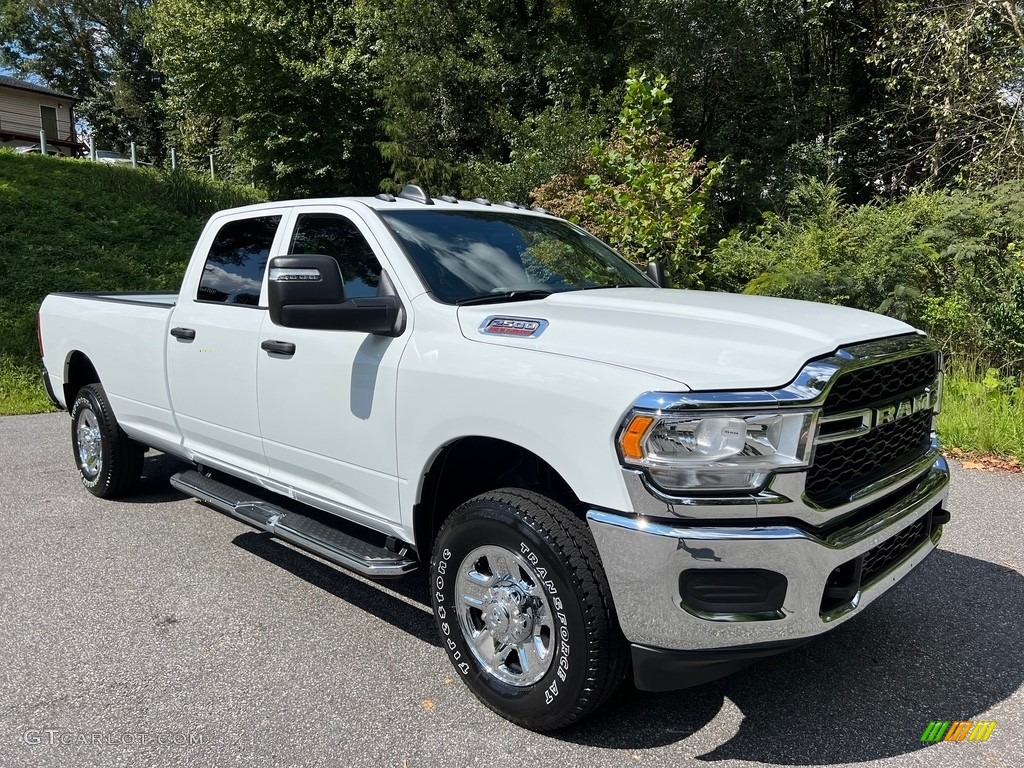 Bright White 2024 Ram 2500 Tradesman Crew Cab 4x4 Exterior Photo #146573381